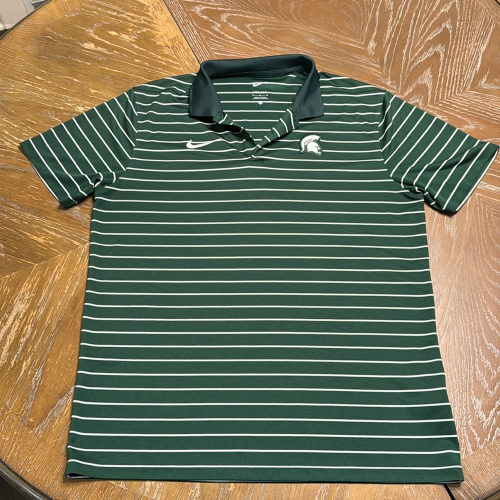 Michigan State Spartans Nike Dri-Fit polo.